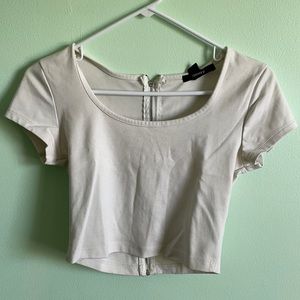 Forever21 White Crop Top